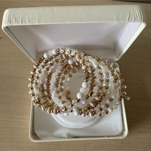 New York & Company Beaded Multi-Strand Stretch Bracelet